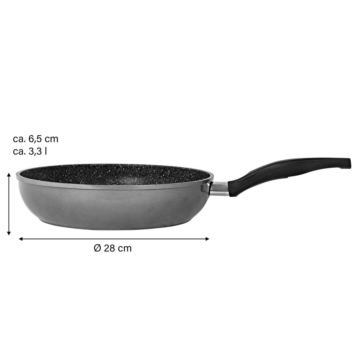 SCHMORPFANNE 28 cm  - Grau, Basics, Metall (28cm) - Stoneline