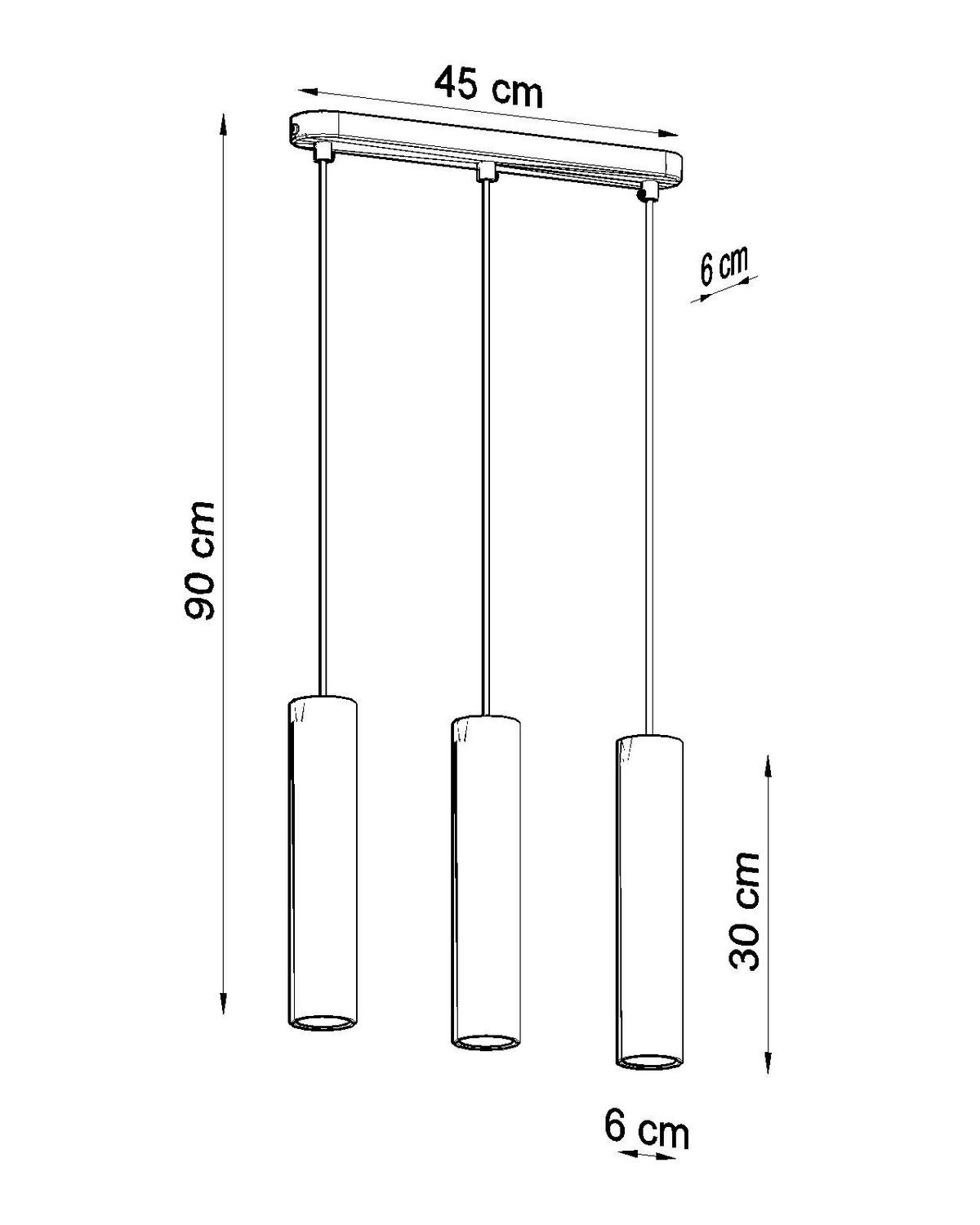 HÄNGELEUCHTE LUVO 45/6/90 cm  - Grau, Design, Stein (45/6/90cm)