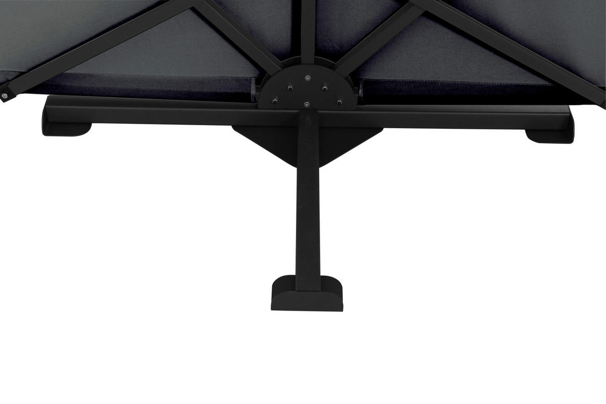 SICHTSCHUTZ - Anthrazit, KONVENTIONELL, Textil/Metall (280/150cm) - Siena Garden