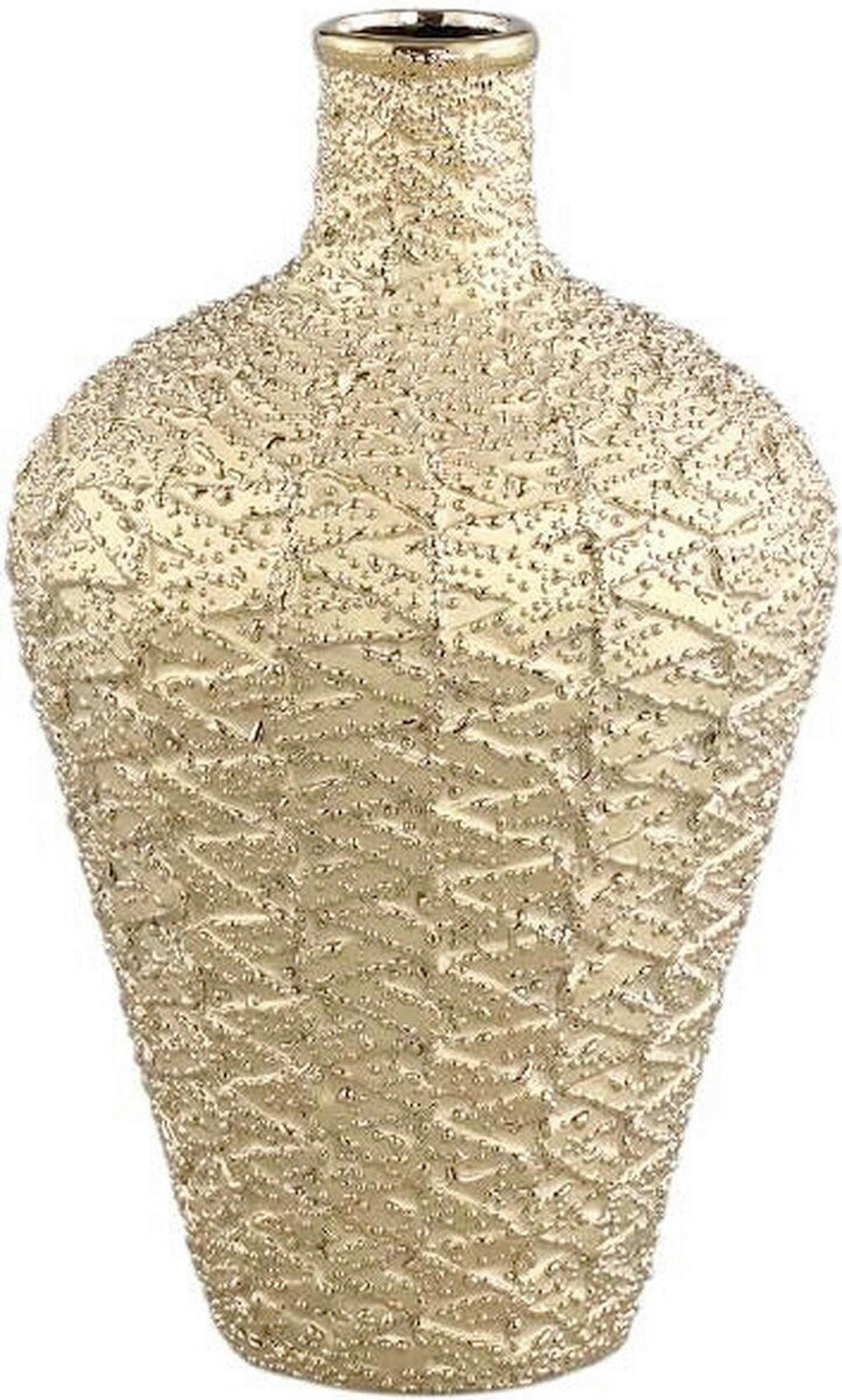 DEKORATIVNA VAZA  keramika  - zlate barve, Design, keramika (27.5cm)