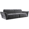 BIGSOFA Chenille Grau  - Schwarz/Grau, KONVENTIONELL, Kunststoff/Textil (300/91/116cm) - Cantus