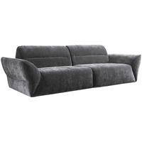 BIGSOFA Chenille Grau  - Schwarz/Grau, KONVENTIONELL, Kunststoff/Textil (300/91/116cm) - Cantus