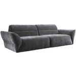 BIGSOFA Chenille Grau  - Schwarz/Grau, KONVENTIONELL, Kunststoff/Textil (300/91/116cm) - Cantus