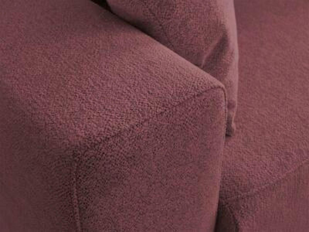 ECKSOFA Ottomane rechts  ATILLA Rot Flachgewebe  - Rot/Schwarz, MODERN, Kunststoff/Textil (244/149cm)