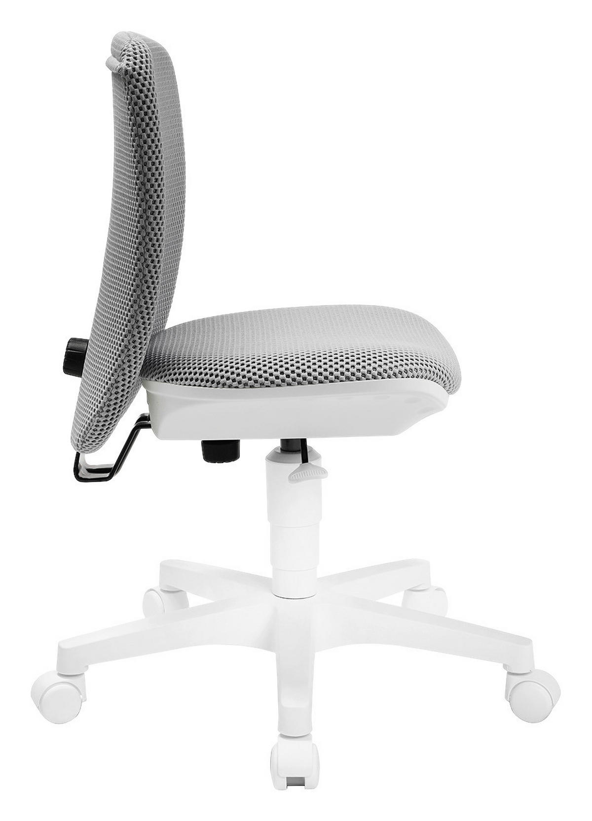 JUGENDDREHSTUHL - Weiss/Grau, Modern, Kunststoff/Textil (44/68-90/39cm)