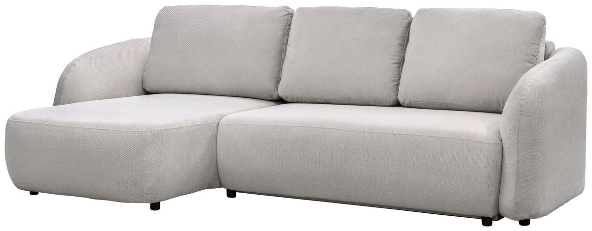 ECKSOFA PORTO Beige  - Beige/Schwarz, Design, Textil (154/270cm) - MID.YOU