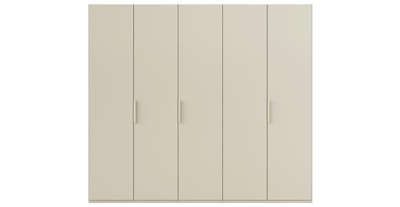 DREHTÜRENSCHRANK 251/235/61 cm,  in Champagner, 5-türig  - Champagner, Basics, Holzwerkstoff/Metall (251/235/61cm) - Novel