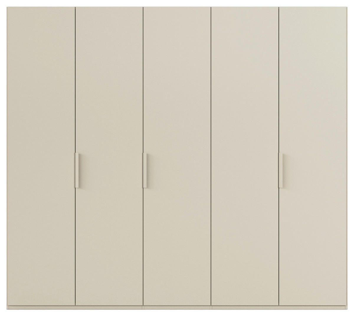 DREHTÜRENSCHRANK 251/223/61 cm,  in Champagner, 5-türig  - Champagner, Basics, Holzwerkstoff/Metall (251/223/61cm) - Novel