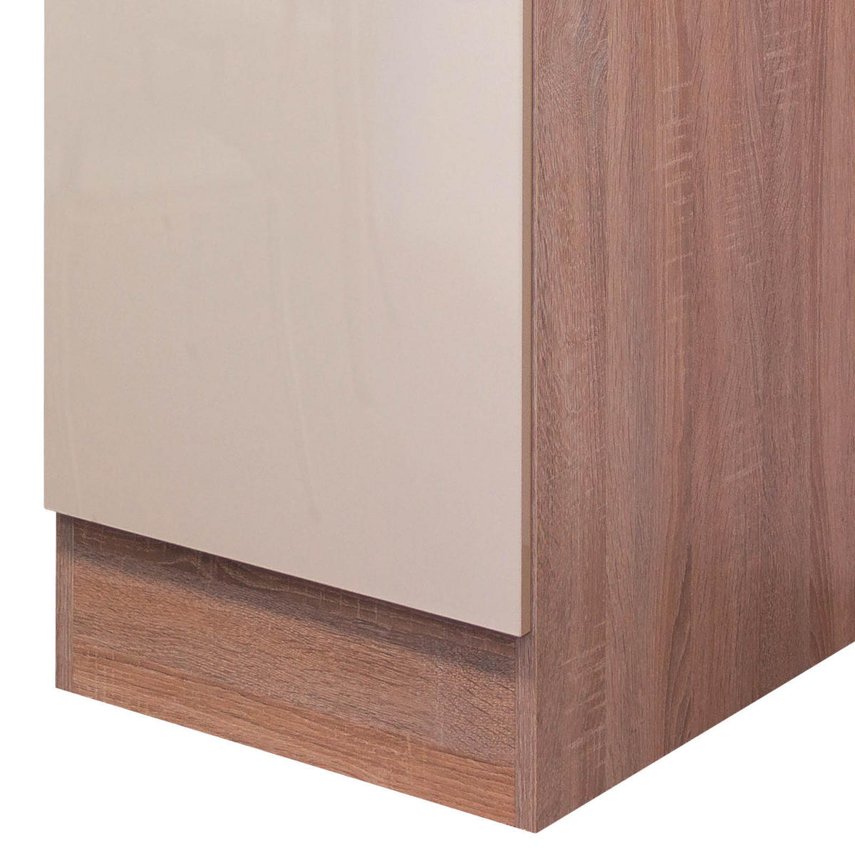 KÜCHENUNTERSCHRANK 40/86/60 cm  in Kaschmir, Sonoma Eiche  - Kaschmir/Edelstahlfarben, MODERN, Holzwerkstoff/Metall (40/86/60cm) - FlexWell
