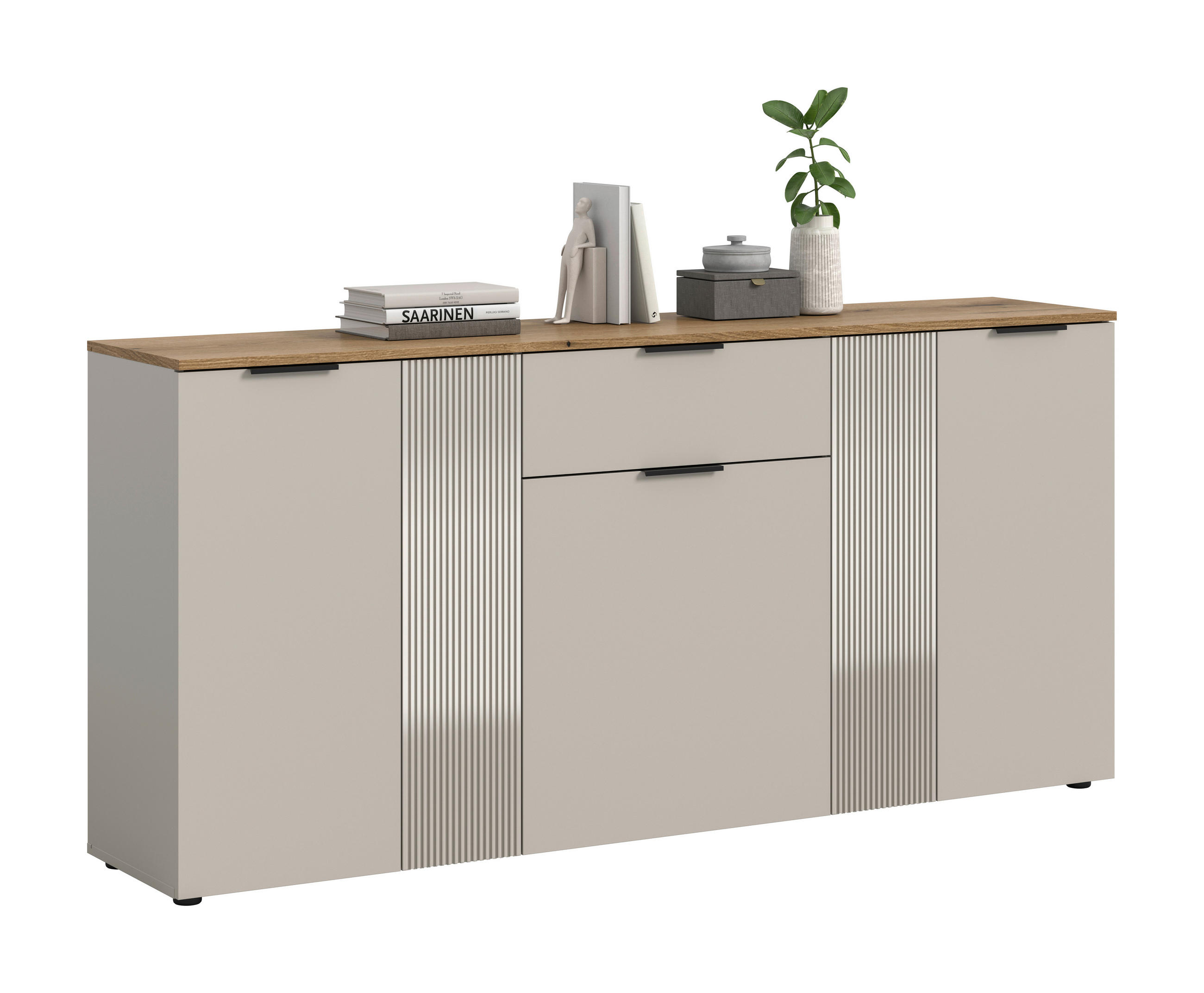 Mid.you Sideboard Natur, Kaschmir 180x86x38 cm