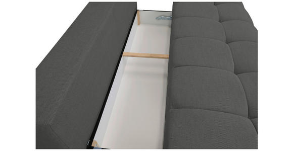 BOXSPRINGSOFA in Chenille Anthrazit  - Anthrazit/Schwarz, MODERN, Kunststoff/Textil (210/72/105cm) - Cantus