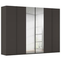 DREHTÜRENSCHRANK 301/223/61 cm,  in Graphitfarben, 6 Tür(en)  - Graphitfarben, Basics, Glas/Holzwerkstoff (301/223/61cm) - Novel
