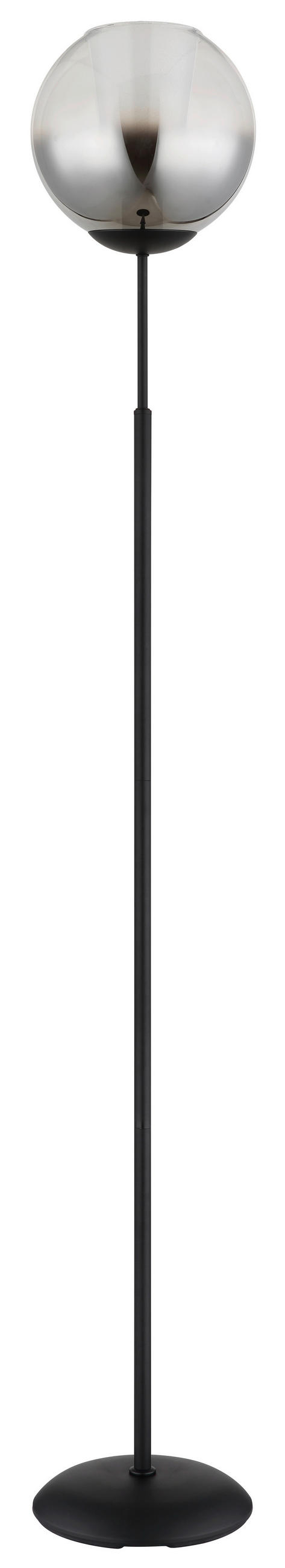 STEHLEUCHTE - Klar/Schwarz, Basics, Glas/Textil (25/154,5cm) - Globo