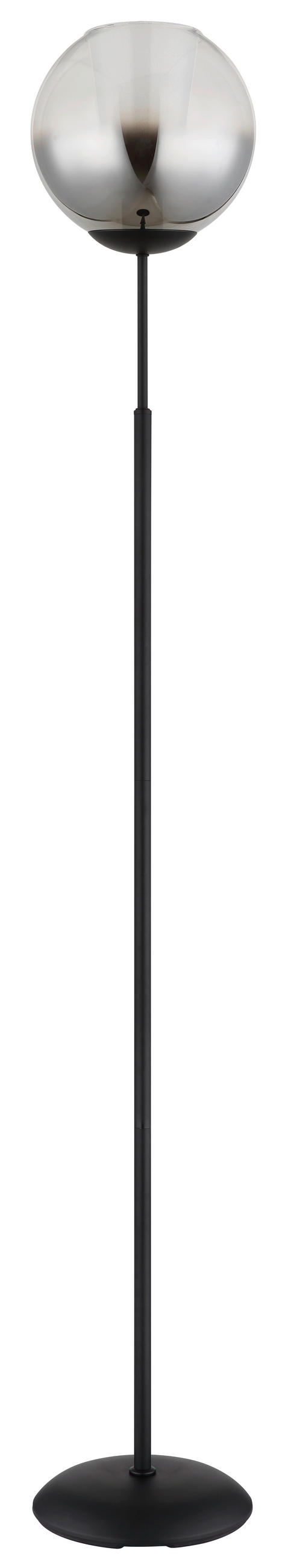 STEHLEUCHTE 25/154,5 cm    - Klar/Schwarz, Basics, Glas/Textil (25/154,5cm) - Globo