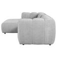 ECKSOFA in Chenille Hellgrau 172/272 cm - Hellgrau/Schwarz, KONVENTIONELL, Kunststoff/Textil (172/272cm) - Carryhome