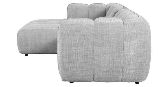 ECKSOFA in Chenille Hellgrau 172/272 cm - Hellgrau/Schwarz, KONVENTIONELL, Kunststoff/Textil (172/272cm) - Carryhome