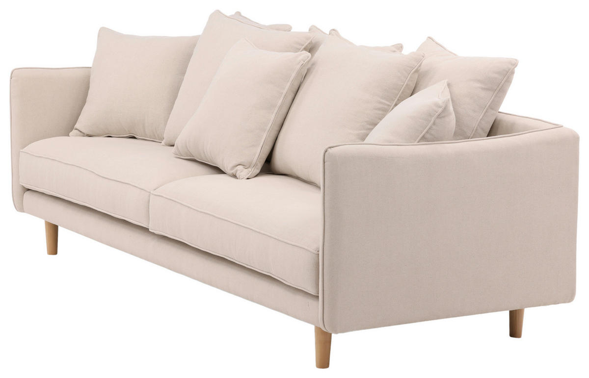 2-SITZER-SOFA in Beige  - Beige, Design, Holz/Textil (240/91/92cm) - Livetastic