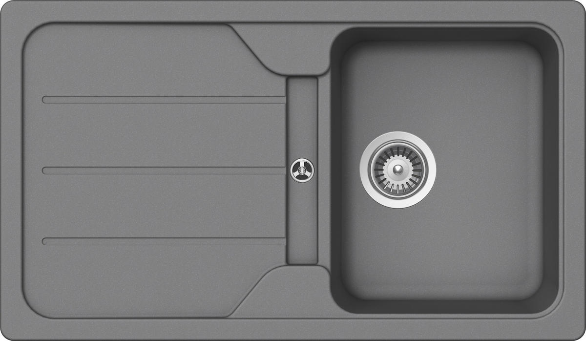 SPÜLE FOMD100AGCR  - Grau, Basics, Stein (86/50cm) - Schock