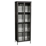 VITRINE Schwarz Einlegeböden  - Schwarz, Trend, Glas/Metall (63/183/41cm) - Ambia Home