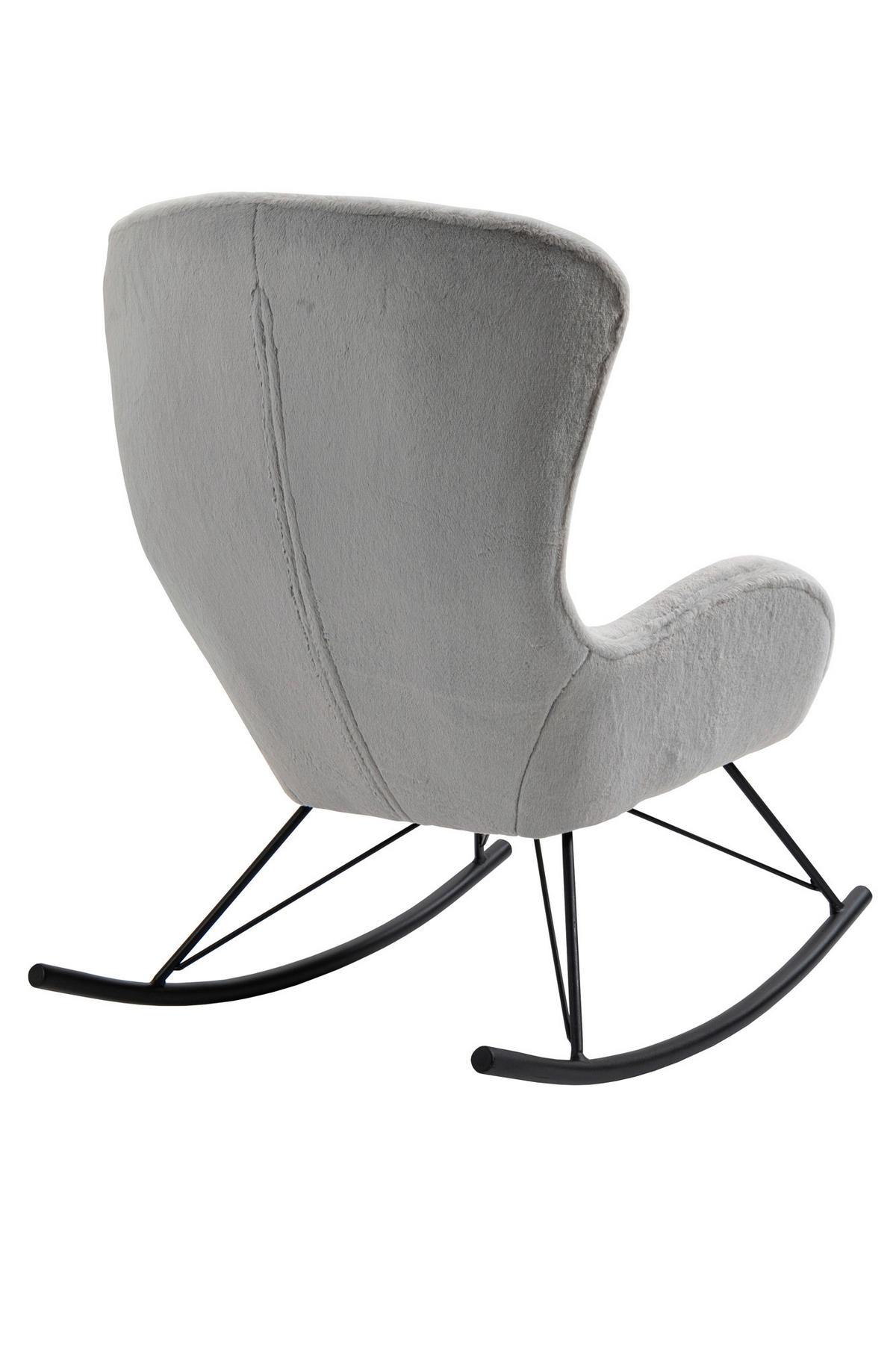 SCHAUKELSTUHL in Hellgrau, Schwarz  - Hellgrau/Schwarz, MODERN, Textil/Metall (70/102/94cm) - Livetastic