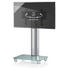 TV-RACK Silberfarben - Silberfarben, KONVENTIONELL, Glas/Metall (100/60/44cm)