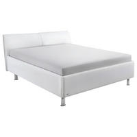POLSTERBETT 180/200 cm  in Weiss  - Weiss/Alufarben, Basics, Kunststoff/Textil (180/200cm) - RUF Betten