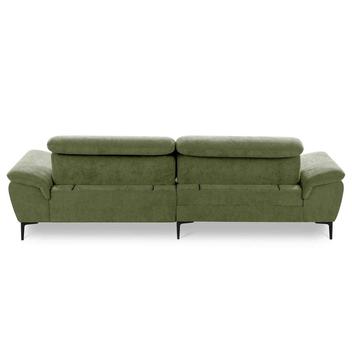 ECKSOFA  Webstoff Grün  - Schwarz/Grün, Design, Textil/Metall (195/268cm) - Livetastic
