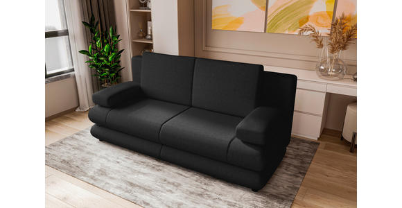 SCHLAFSOFA  in Mikrofaser Anthrazit  - Anthrazit/Schwarz, KONVENTIONELL, Kunststoff/Textil (212/93/90cm) - Carryhome