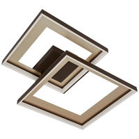 STROPNÍ LED SVÍTIDLO, 56,8/48/9,5 cm - barvy zlata/hnědá, Basics, kov/plast (56,8/48/9,5cm) - Sonnhaus