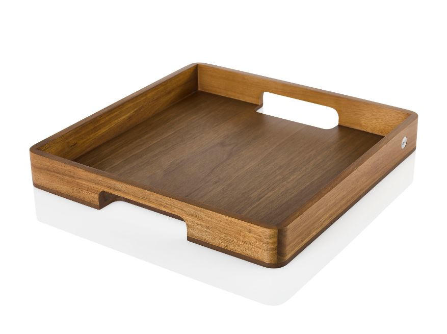 TABLETT Holz Akazie, Walnuss  - Basics, Holz (40/40/5cm) - AdHoc