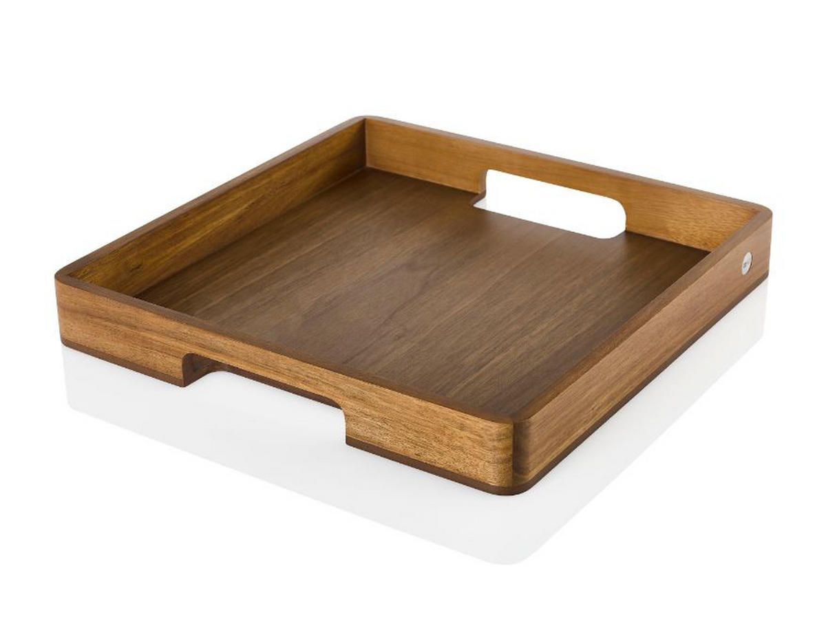 TABLETT Holz Akazie, Walnuss  - Basics, Holz (40/40/5cm) - AdHoc