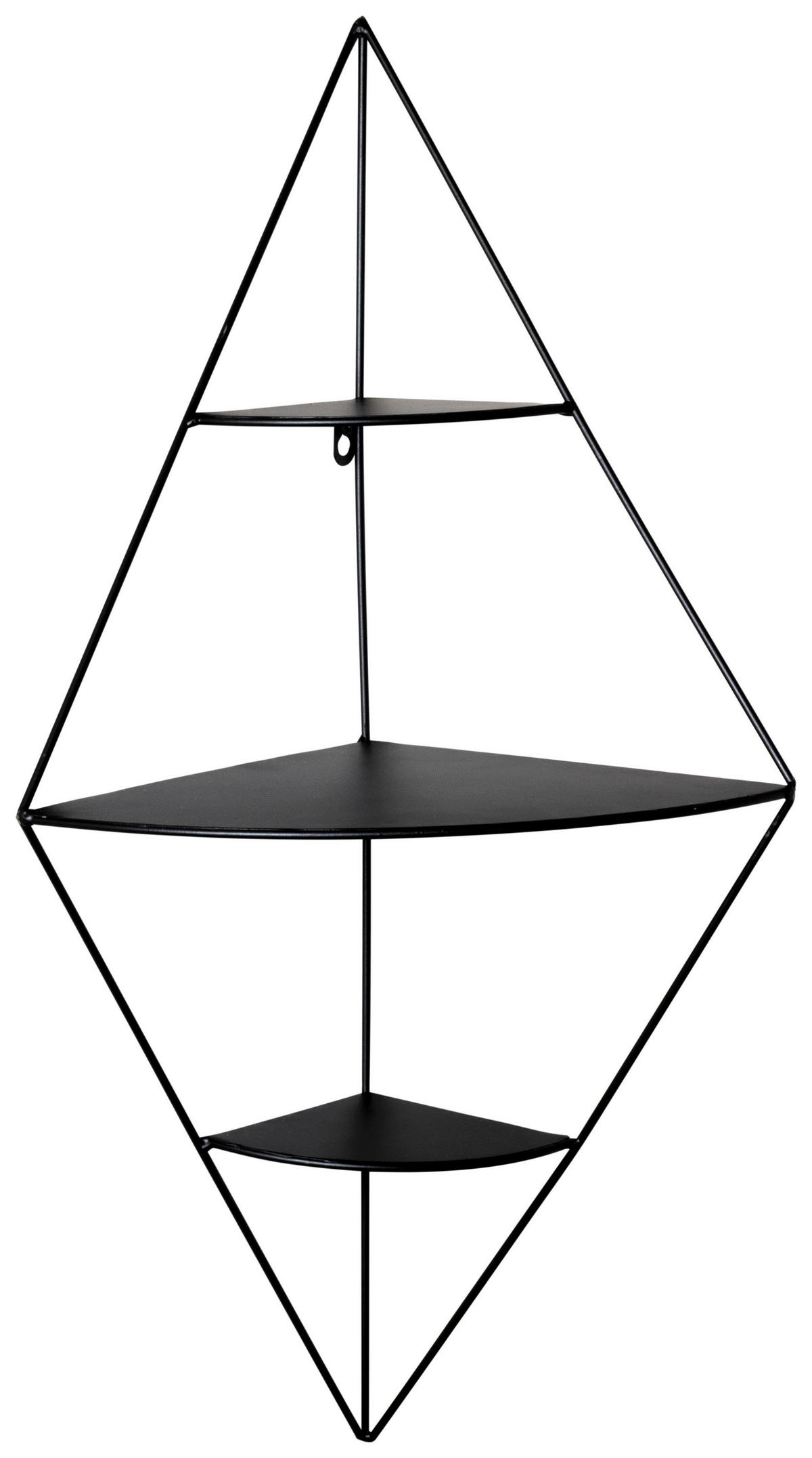 STENSKI REGAL 36/70/26 cm črna  - črna, Konvencionalno, kovina (36/70/26cm) - Carryhome