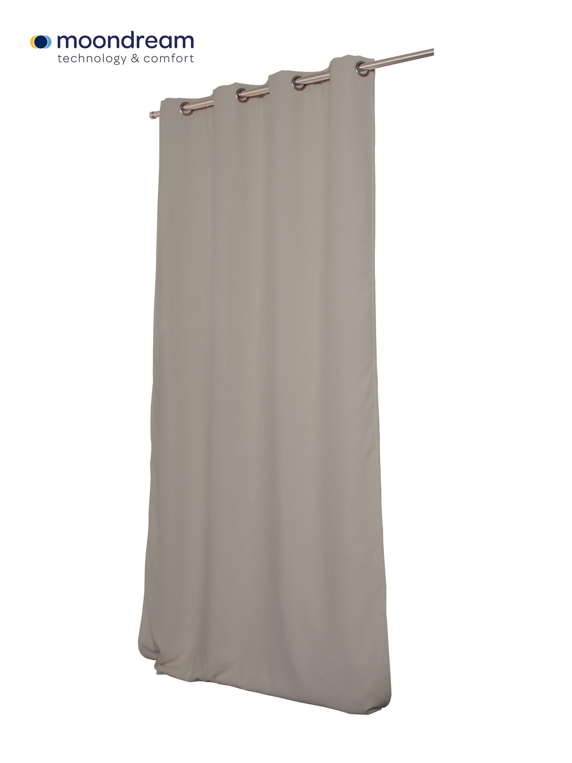 VERDUNKELUNGSVORHANG - Grau, Basics, Textil (140/260cm)