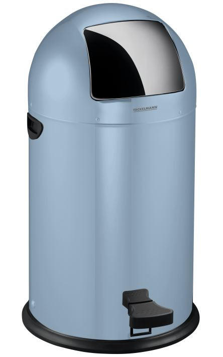 ABFALLEIMER Rome 33 L  - Blau/Anthrazit, Basics, Kunststoff/Metall (39/39/74cm) - Fackelmann