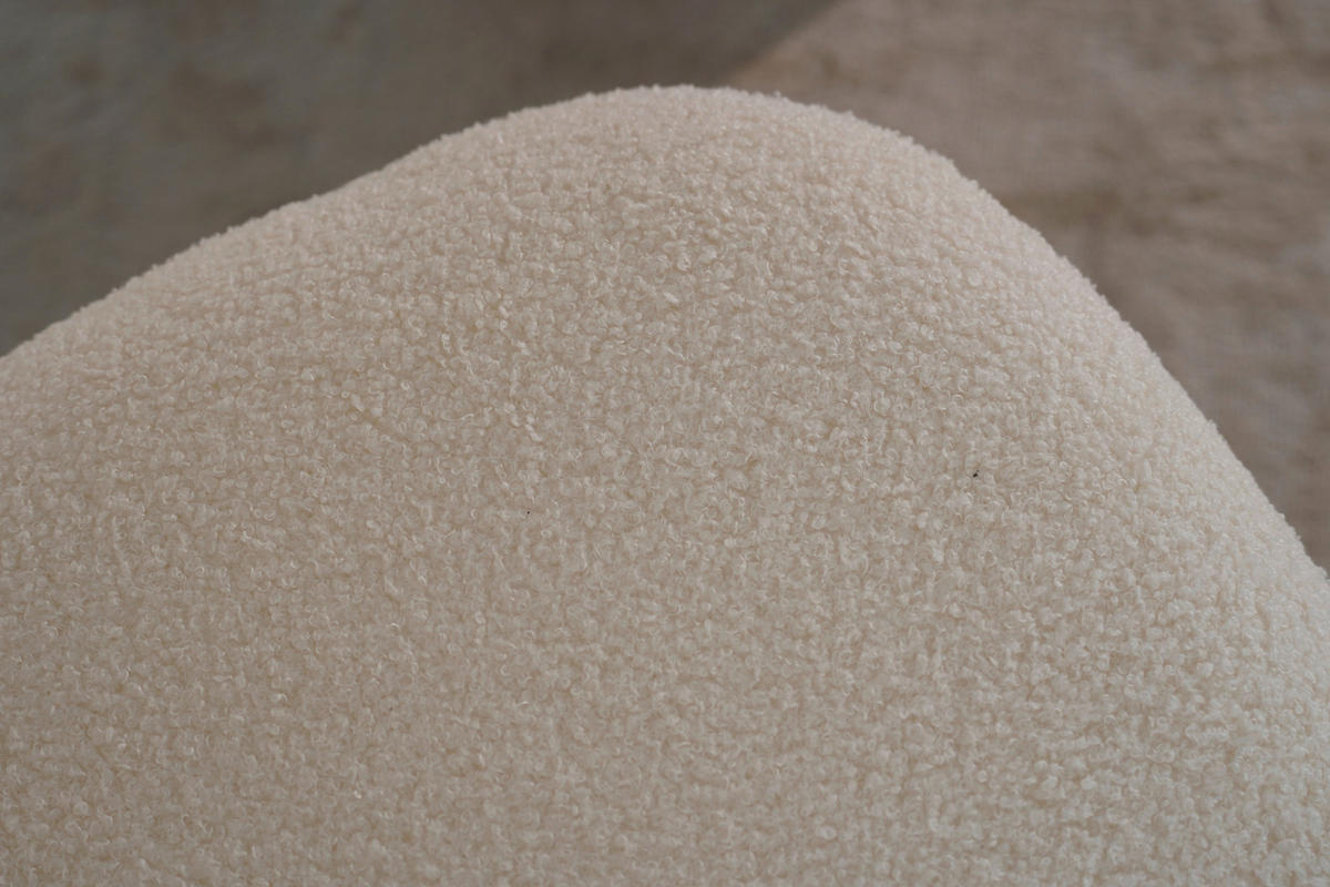 STUHL , , Teddystoff  - Walnussfarben/Weiß, MODERN, Holz/Textil (55/78/58cm) - MID.YOU