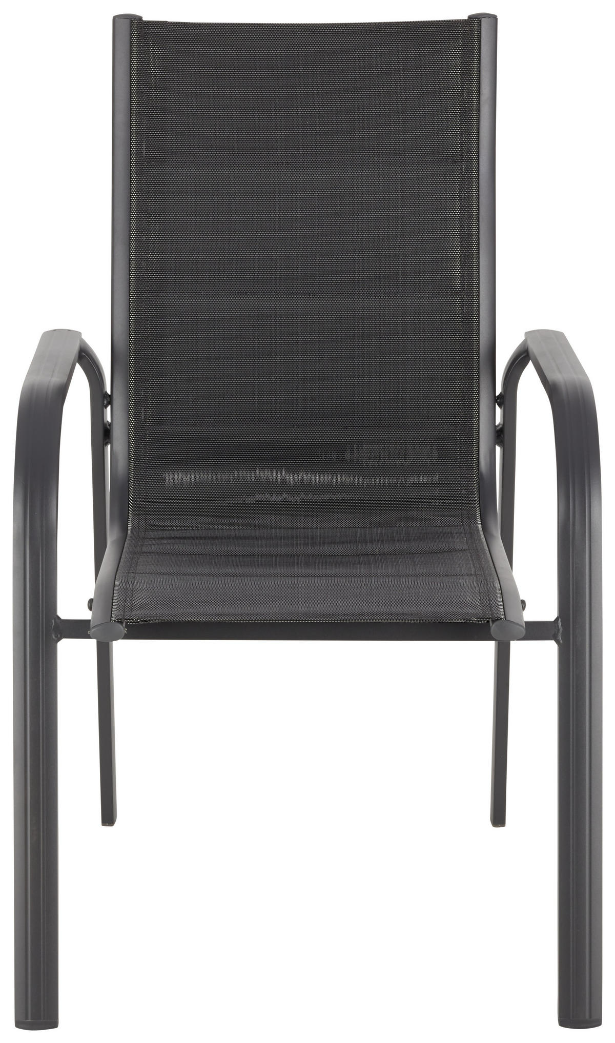 STAPELSESSEL in Metall, Textil Anthrazit, Schwarz  - Anthrazit/Schwarz, Basics, Textil/Metall (60/94/68cm) - Ambia Garden