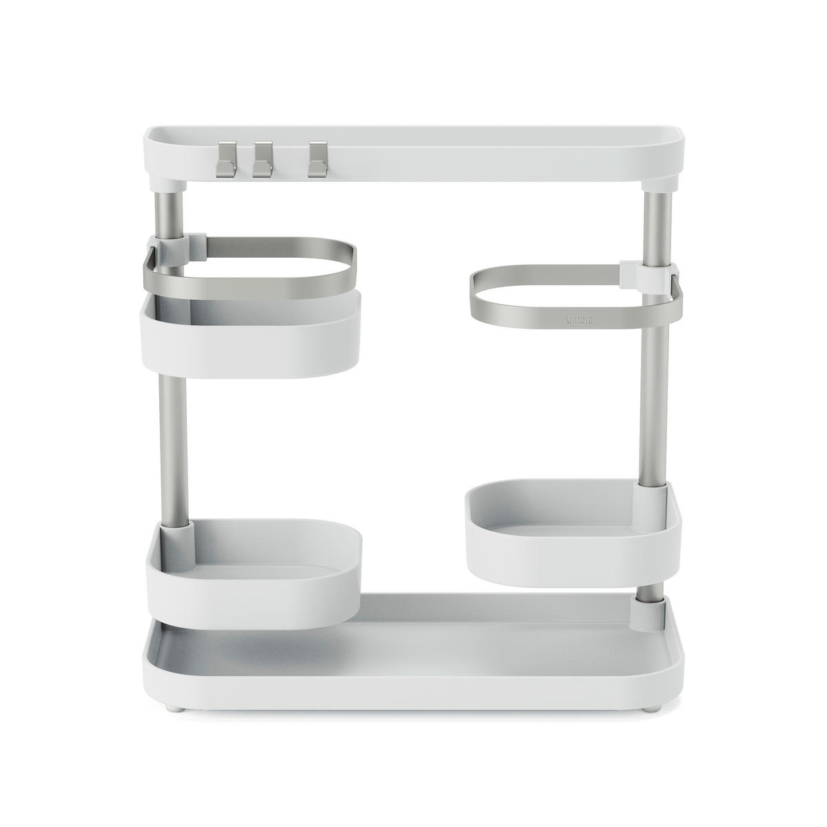 DRŽAČ ZA POTREPŠTINE - bela/srebrna, Osnovno, metal/plastika (51/16/32cm) - Umbra