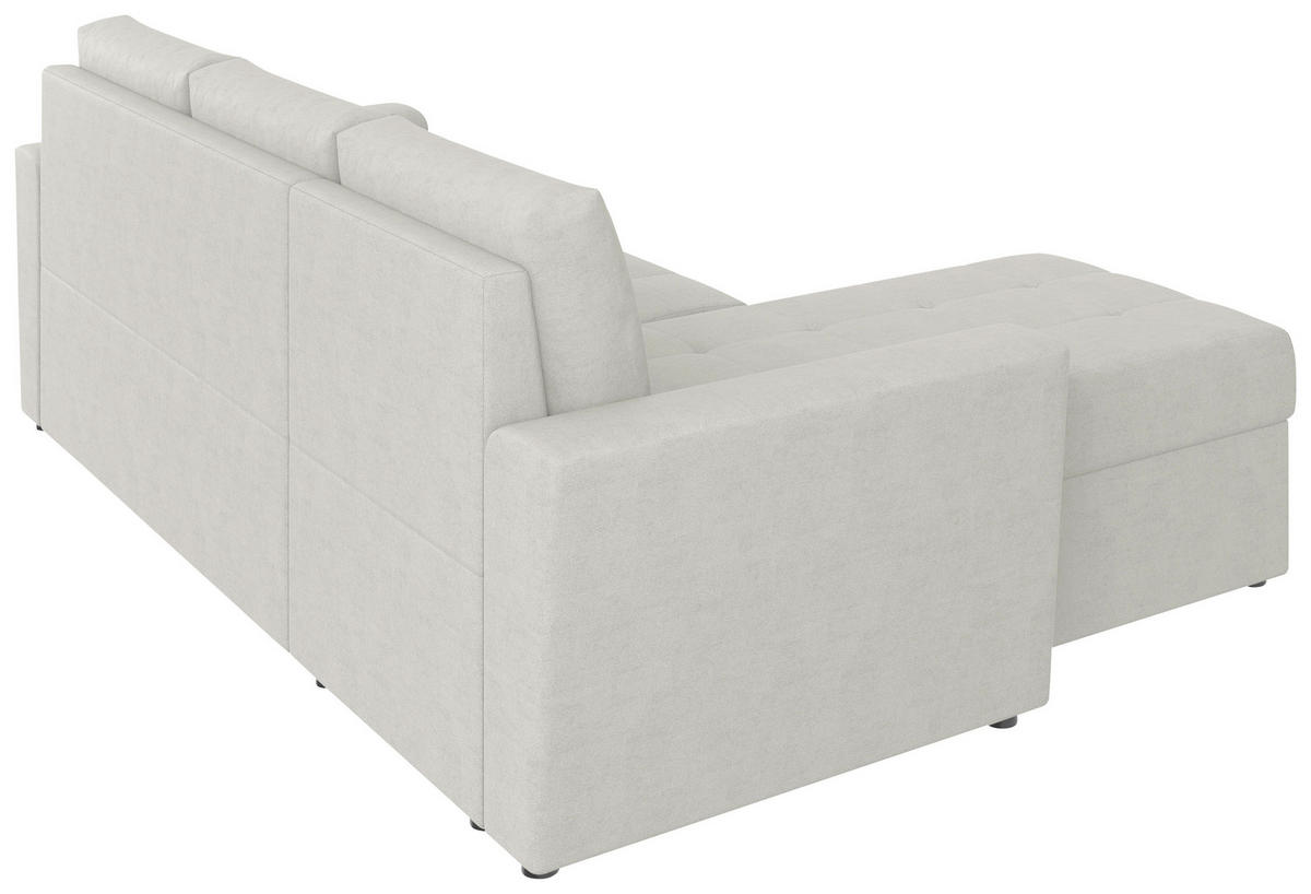 ECKSOFA TERMOLI in Jacquard Beige  155/231 cm  - Beige/Schwarz, Design, Kunststoff/Textil (155/231cm) - MID.YOU