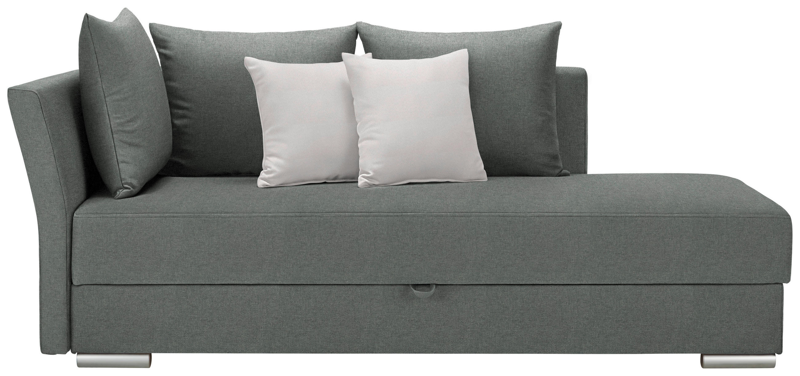 HEVERŐ textil mentazöld  - krómszínű/grafitszürke, Design, műanyag/textil (220/93/100cm) - Xora