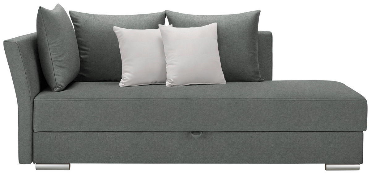 HEVERŐ textil mentazöld  - krómszínű/grafitszürke, Design, műanyag/textil (220/93/100cm) - Xora