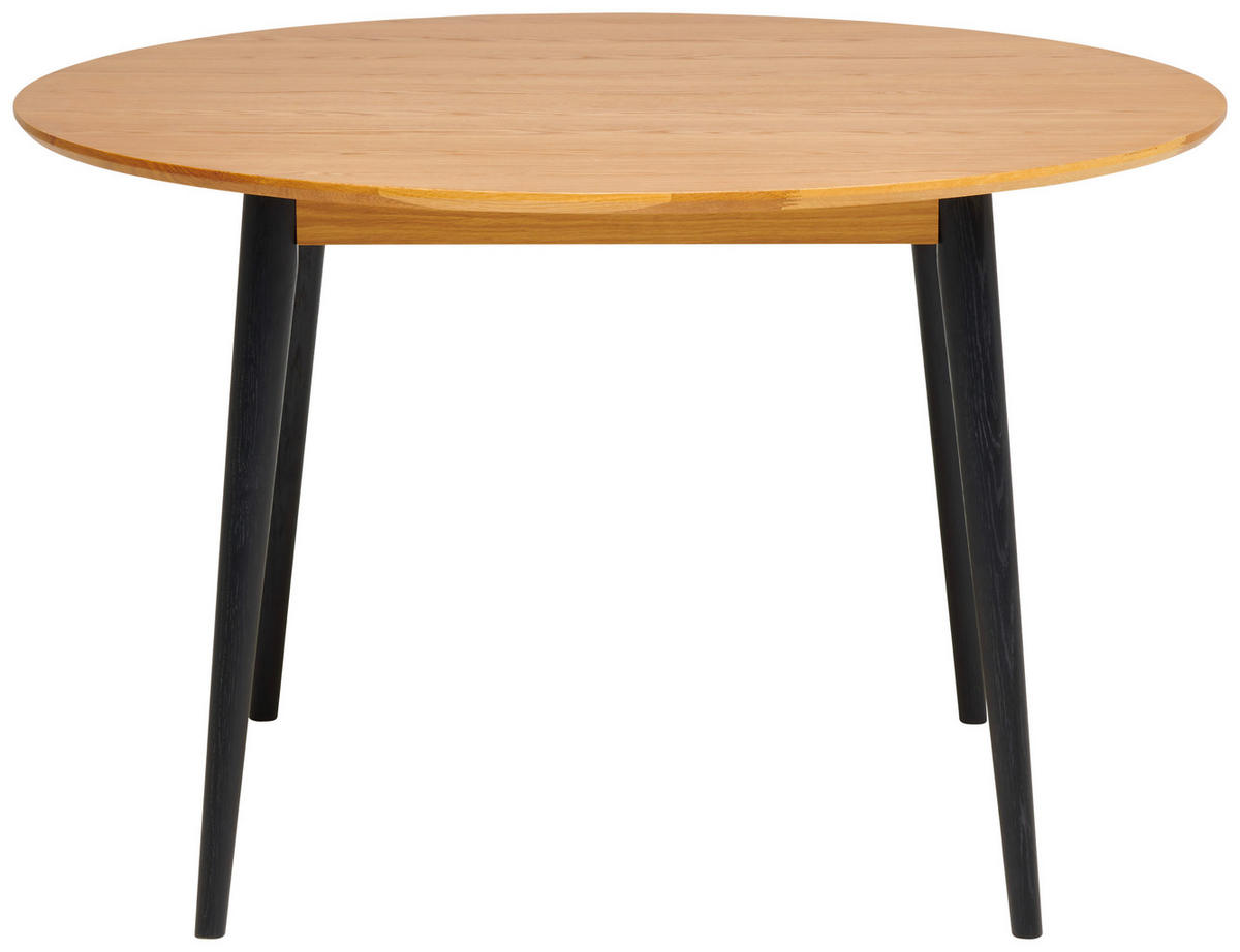 ESSTISCH in Holz 120/120/75 cm  - Schwarz/Naturfarben, MODERN, Holz (120/120/75cm) - Livetastic