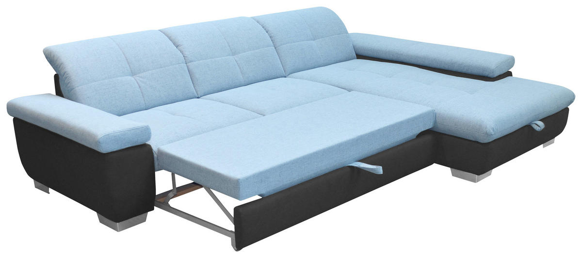 SEDEŽNA GARNITURA, mikrovlakna  - barve kroma, Design, kovina/tekstil (204/297cm) - Xora