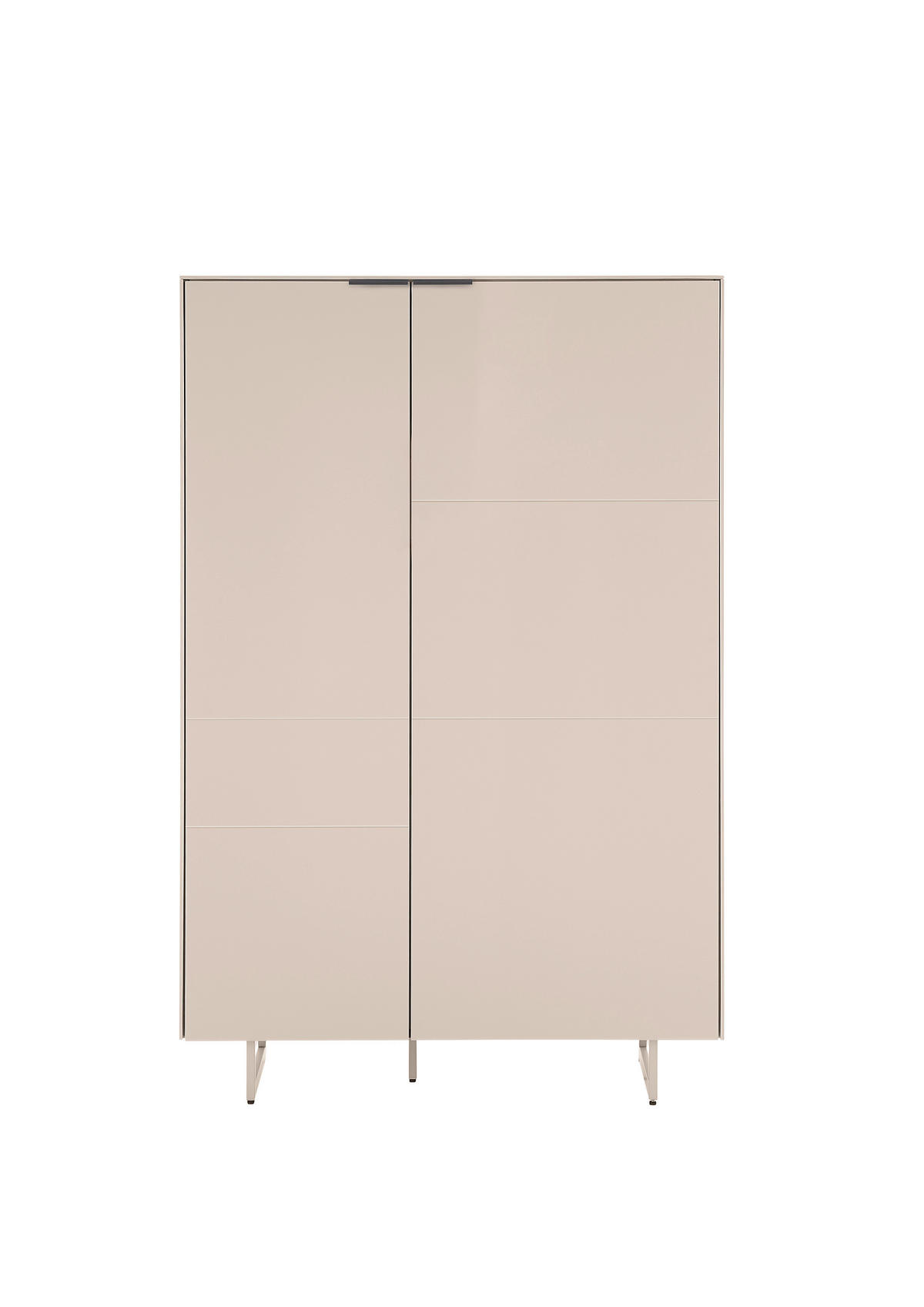 HIGHBOARD Schwarz, Kaschmir  95/134/38 cm  - Kaschmir/Schwarz, MODERN, Holzwerkstoff/Metall (95/134/38cm) - Carryhome