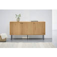 SIDEBOARD Line  in 150/75/40 cm  - Eichefarben/Schwarz, Design, Holzwerkstoff/Metall (150/75/40cm) - Carryhome