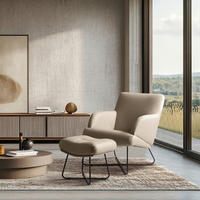 SESSELSET in Lederlook Beige  - Beige, Design, Textil/Metall (67/87/74cm) - Livetastic