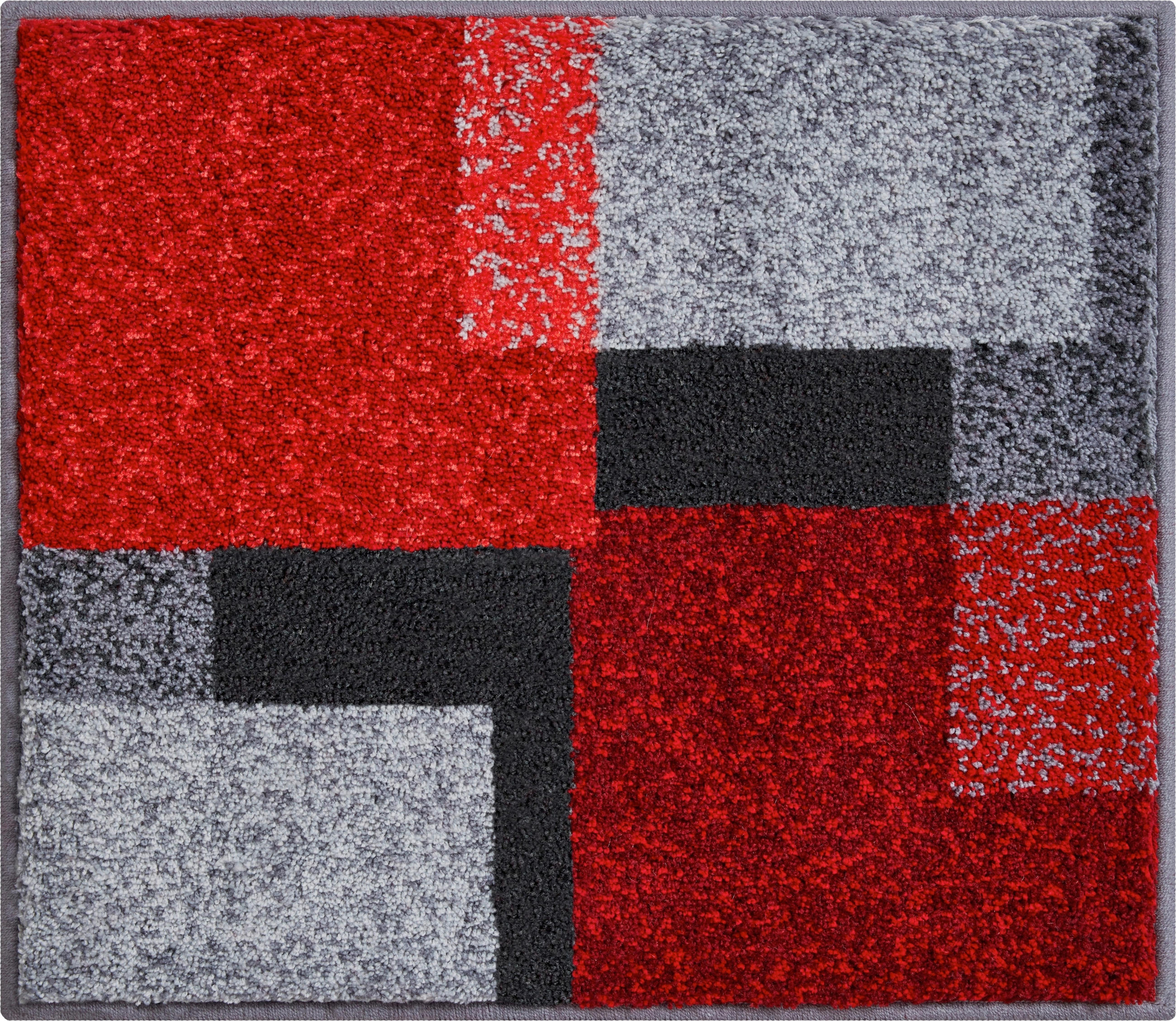 BIDET-VORLEGER Grau, Rot, Schwarz 50/60 cm  - Rot/Schwarz, Basics, Kunststoff/Textil (50/60cm) - Grund