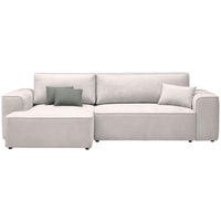 ECKSOFA in Plüsch Beige  - Beige/Blaugrau, Design, Kunststoff/Textil (152/288cm) - Xora