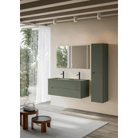 BADEZIMMER 3-teilig  in 120 cm  - Schilfgrün/Weiß, KONVENTIONELL, Holzwerkstoff/Stein (120cm) - Belluti