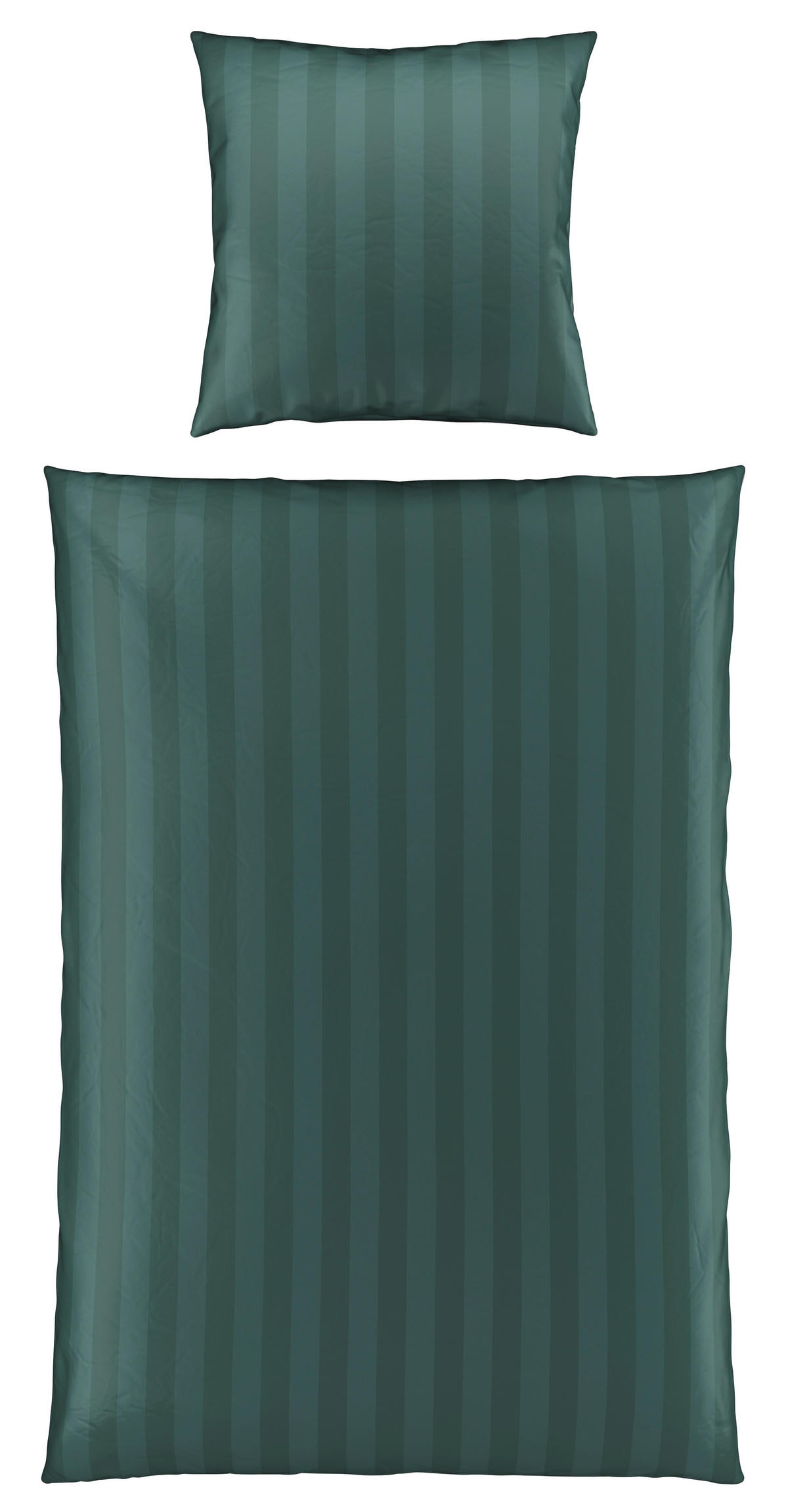 BETTWÄSCHE Dobby Satin 135/200 cm  - Dunkelgrün, KONVENTIONELL, Textil (135/200cm) - Novel