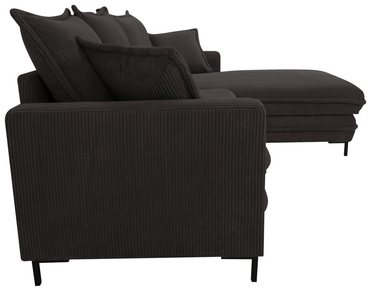 ECKSOFA  in Anthrazit  - Anthrazit/Hellgrau, Design, Textil/Metall (272/174cm) - MID.YOU